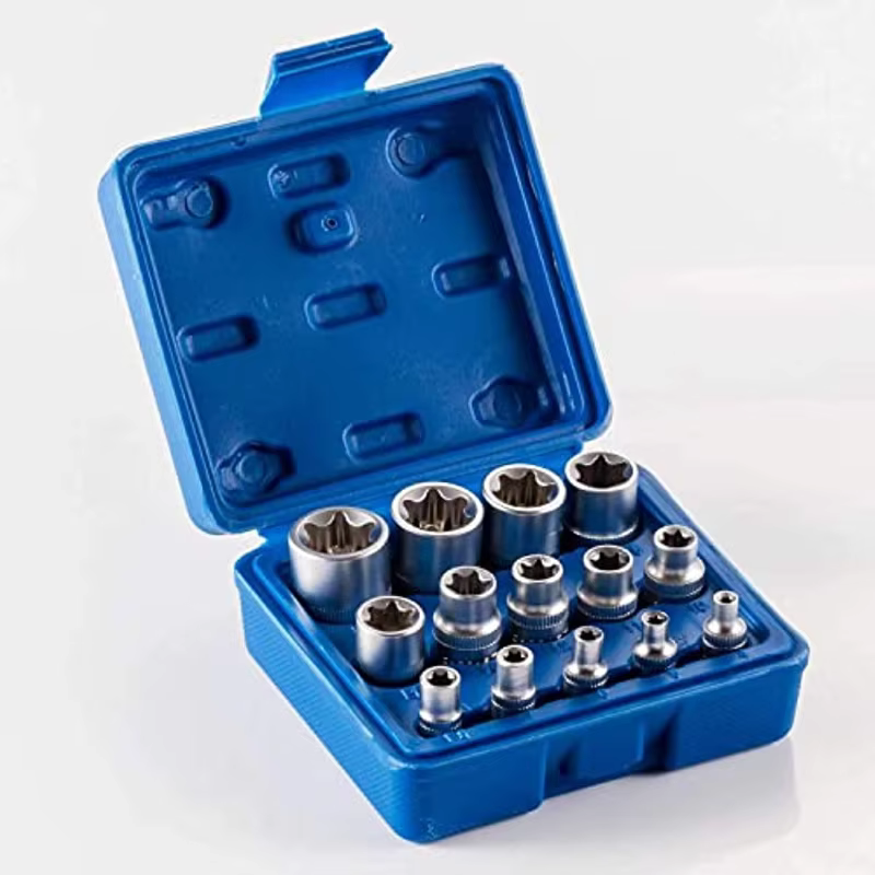Jeu de douilles Torx E Star femelle E4-E24