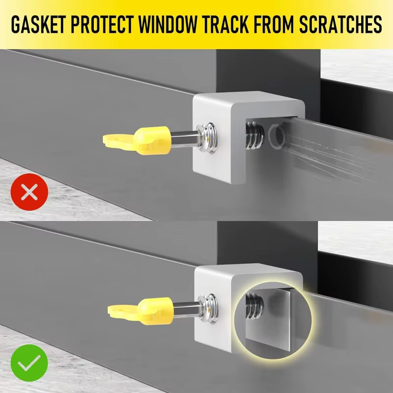 Serrure de fenêtre, serrure de porte coulissante réglable avec clé