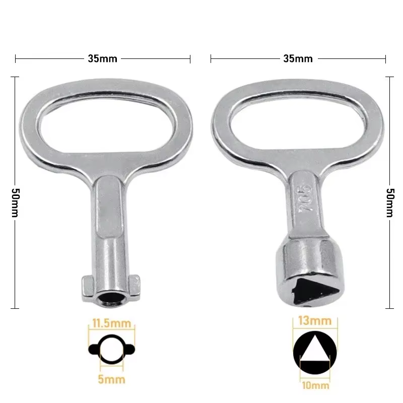 Clé universelle triangulaire à fente pour boîtier de distribution