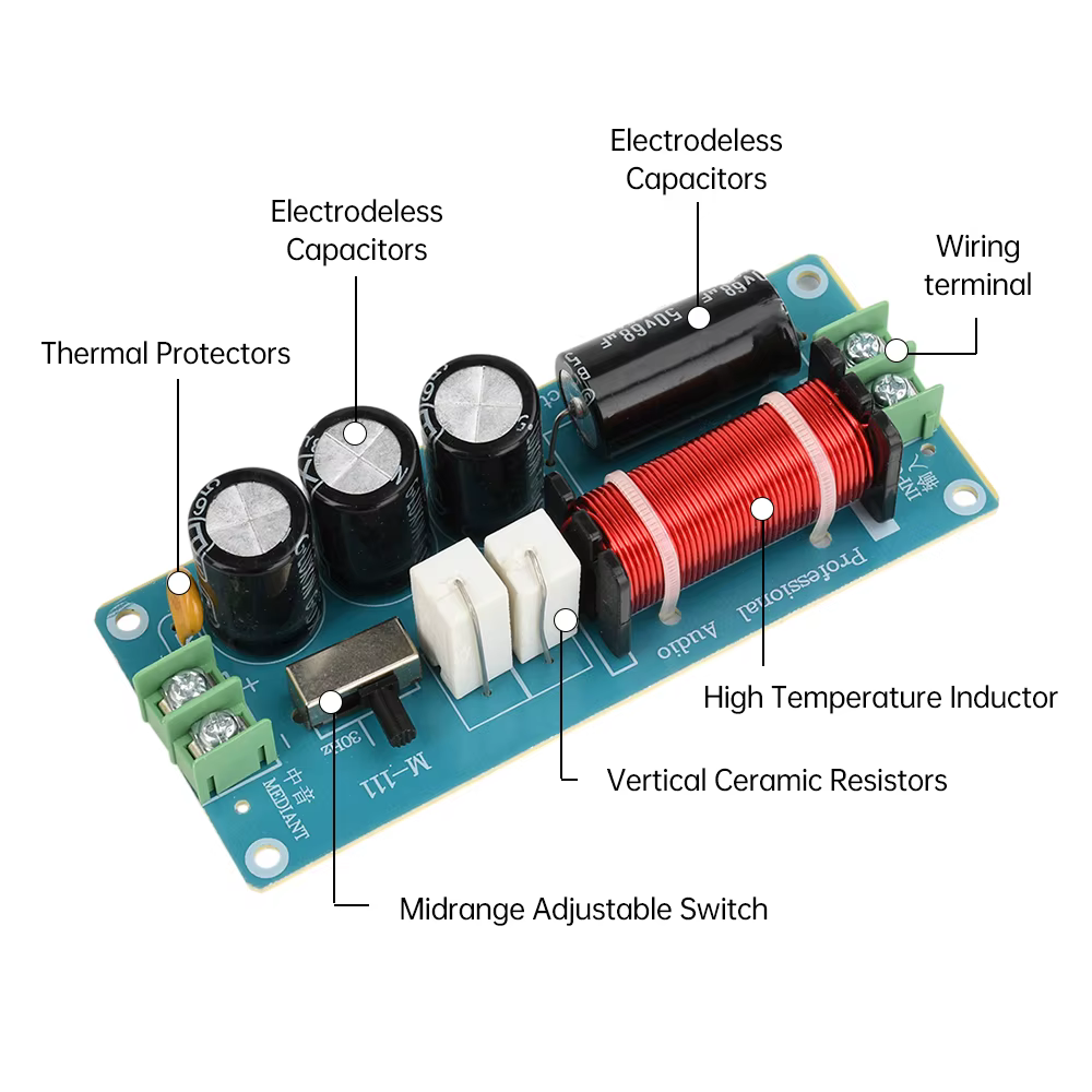 Crossover audio audiophile 150W, 800~2000Hz/750~2000Hz, fréquence réglable, gamme moyenne pure, qualité sonore HiFi