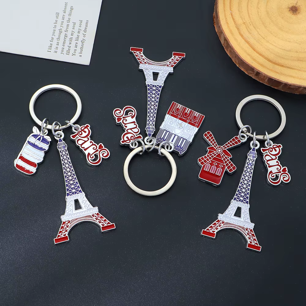 Porte-clés tour Eiffel créatif en métal