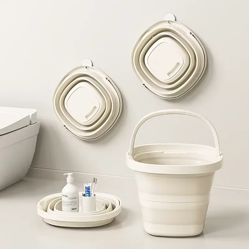 Seau pliable de 10L avec seau en Silicone pliable solide