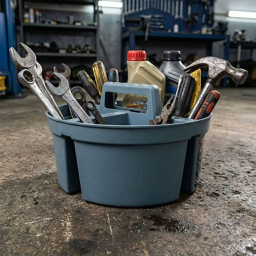 Boîte de rangement en plastique à quatre compartiments