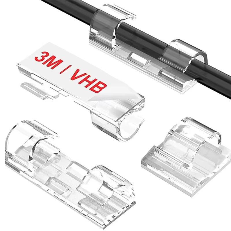 20/40 pièces serre-câbles avec forte gestion des câbles auto-adhésives TV PC support de fil collant bien rangé et organisateur cordon et fils