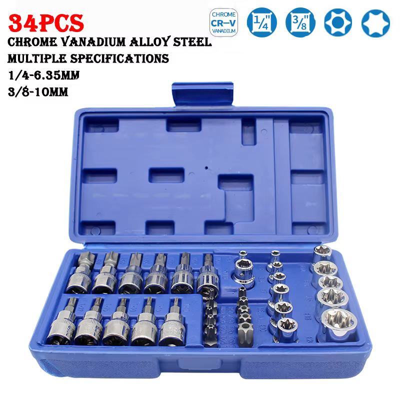 Douilles Torx Star et jeu d'embouts