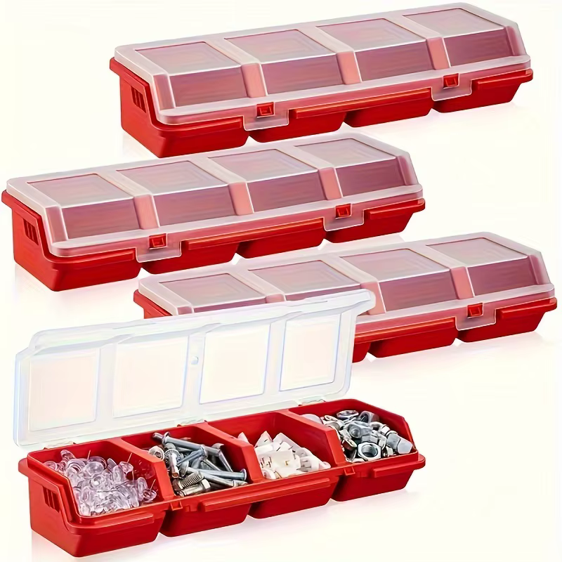 Boîte de rangement multi-compartiments en plastique durable pour petits composants