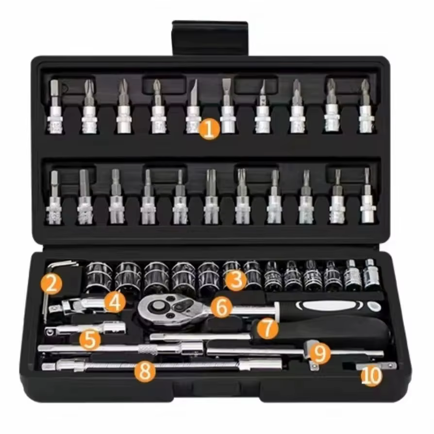 Kit d'outils de réparation automobile avec cliquet et clé à douille Daquan