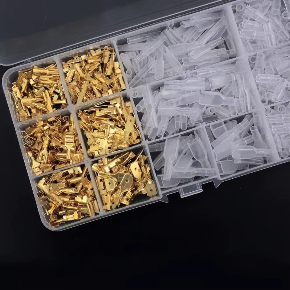 270 pièces/boîte – Kit combiné de connecteurs à sertir isolés et scellés transparents pour fils
