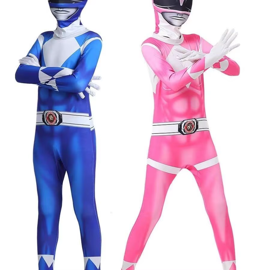 Morpher Power super-héros Cosplay Costume enfants Alpha samouraï Sentai Shinkenger Rangers Cosplay Halloween fête combinaison masque Costume