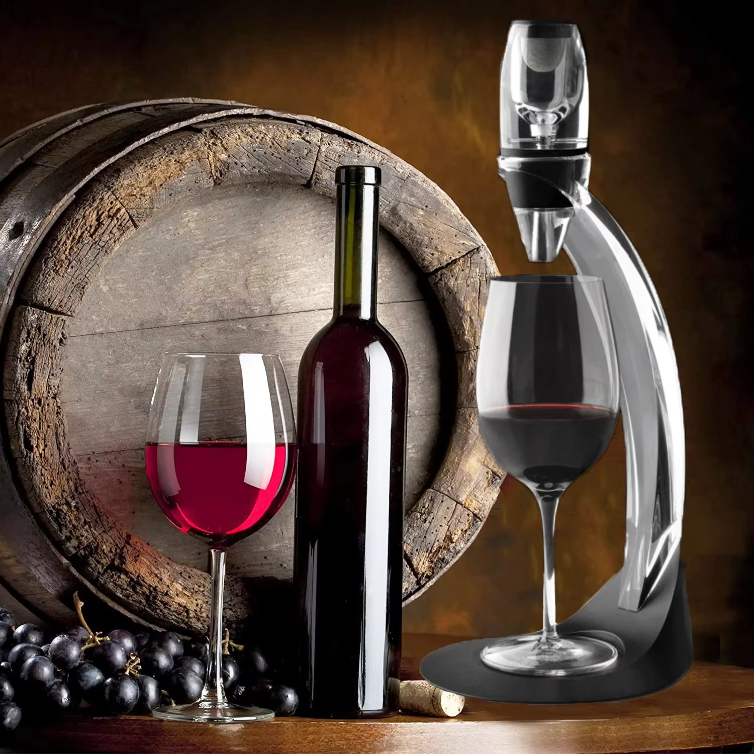 Verseur professionnel de carafe à vin rouge avec support de filtre, aérateur d'air rapide pour Vodka, pour la maison, Bar à manger, ensemble essentiel
