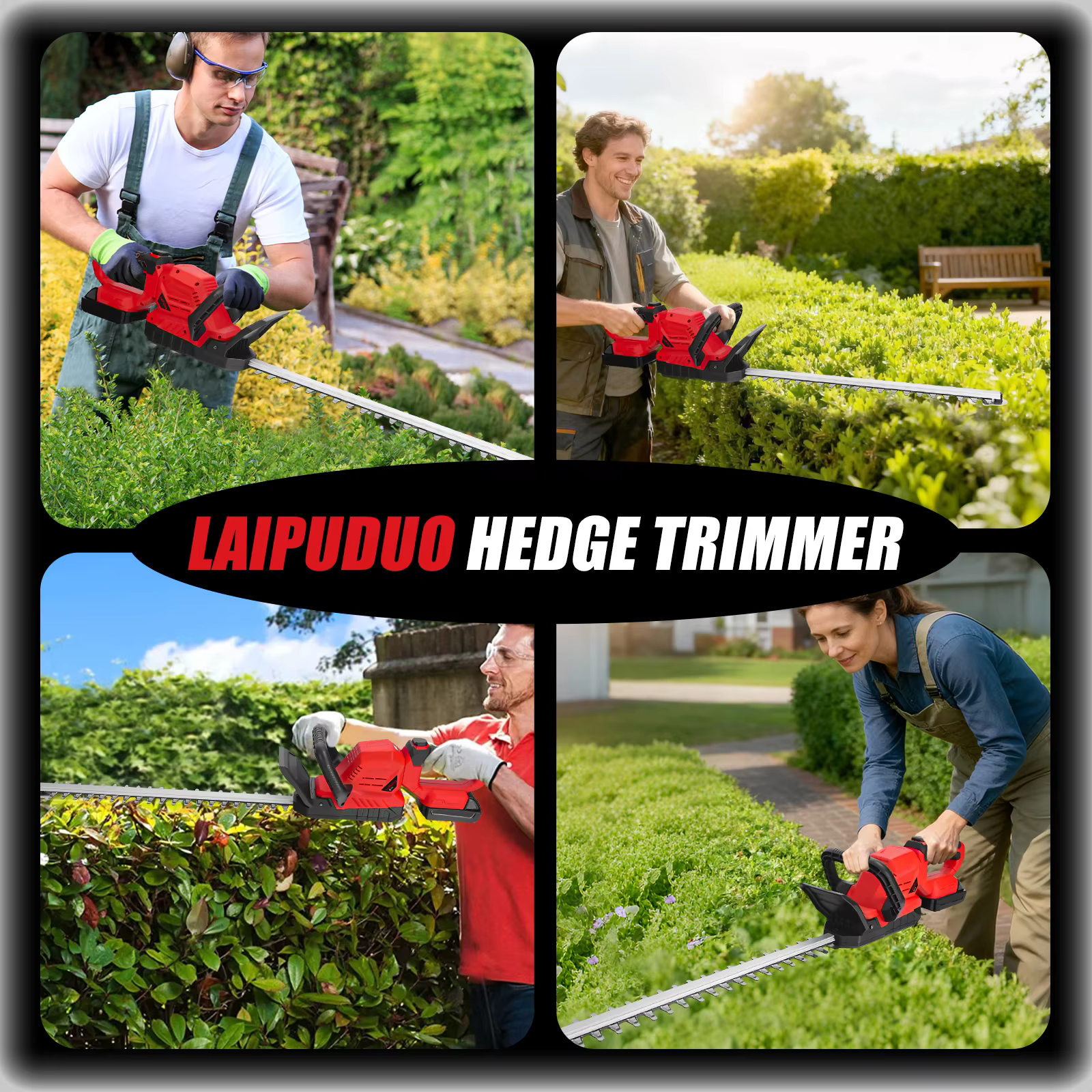 Taille-haie électrique sans fil 3000 tr/min