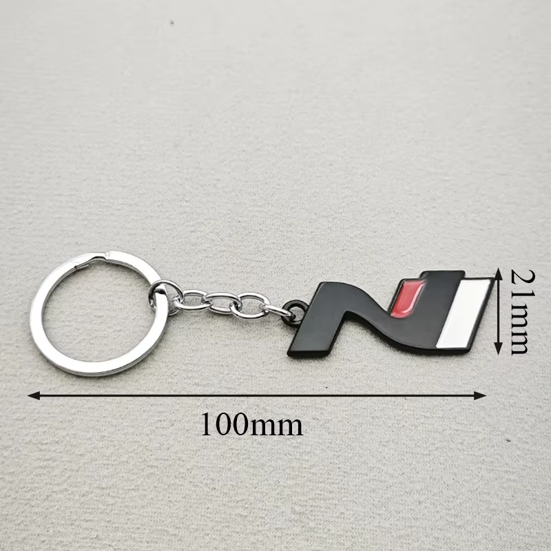 Porte-clés de luxe en métal avec logo N, emblème pour voiture Hyundai i30 i40 i20 ix35 Coupe Tucson Sonata Elantra Kona, accessoires