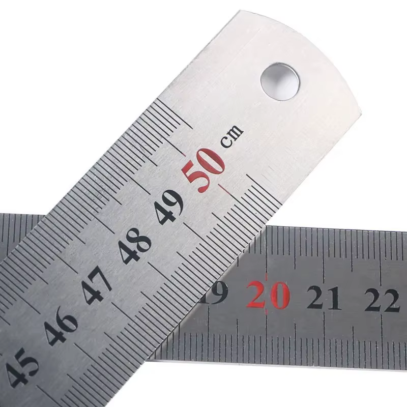 Règle droite en acier inoxydable de 15-50cm