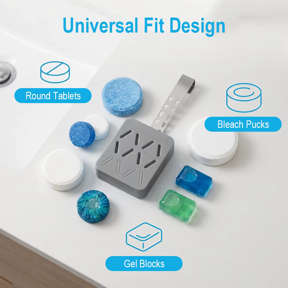 Support réglable pour tablettes de nettoyage de réservoir de toilettes