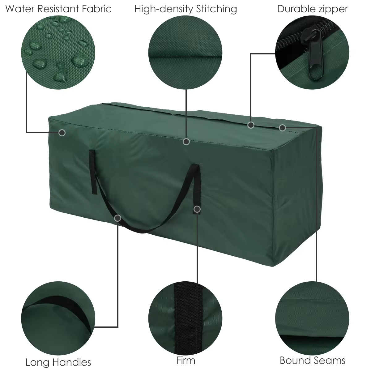 Sac de rangement de coussin pour meubles de jardin