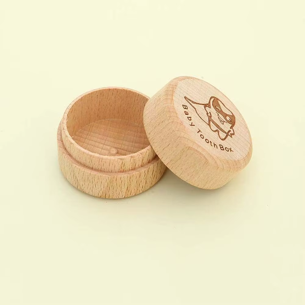 Boîte à dents de bébé en bois