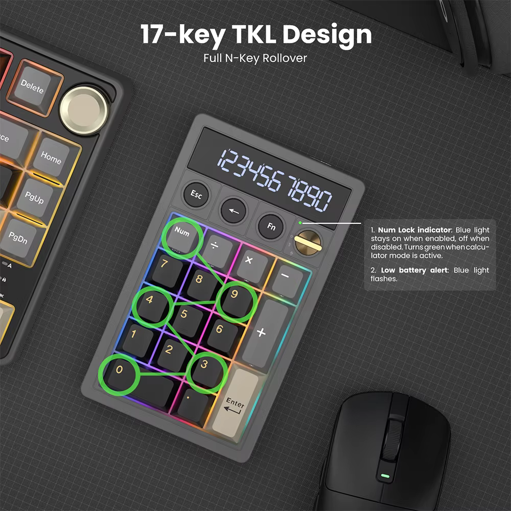 Clavier numérique sans fil RK ROYAL KLUDGE M20 2.4