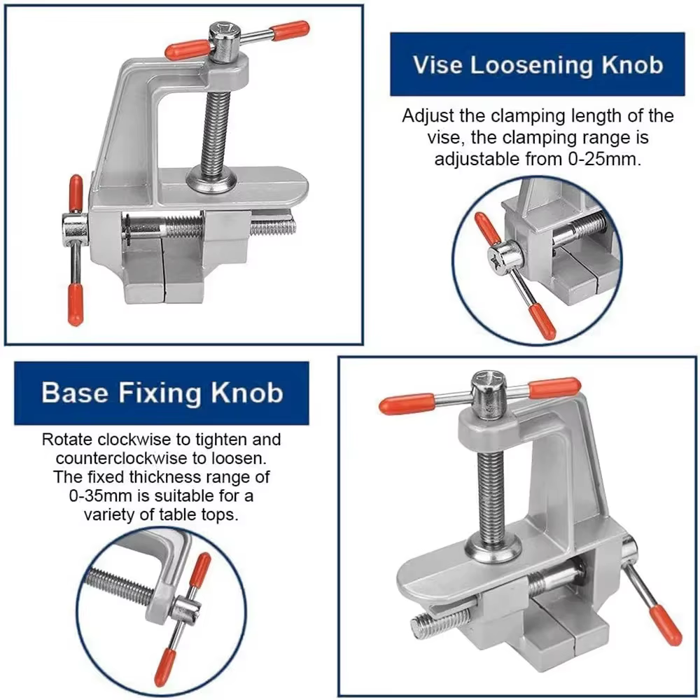 Mini étau de banc multifonctionnel en aluminium