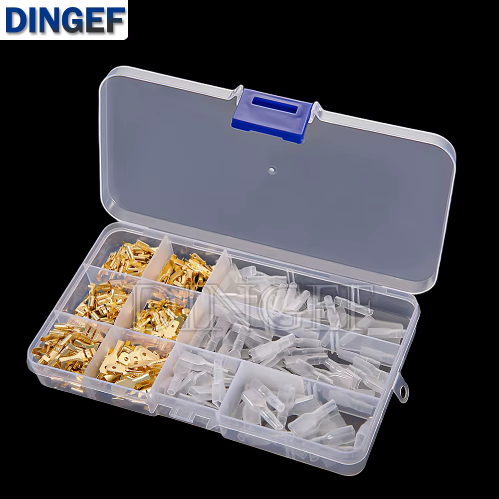 270 pièces/boîte 2.8mm 4.8mm 6.3mm bornes à sertir joint isolé connecteurs de fil électrique Kit d'assortiment