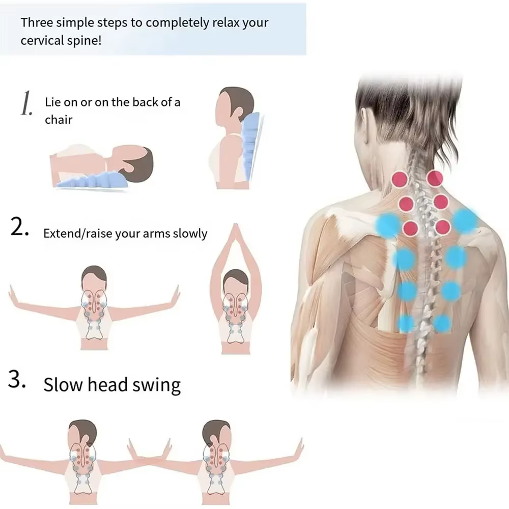 Appareil de Traction cervicale masseur de cou pour vertèbre cervicale civière d'épaule masseur de Point de déclenchement dispositif d'acupression du cou