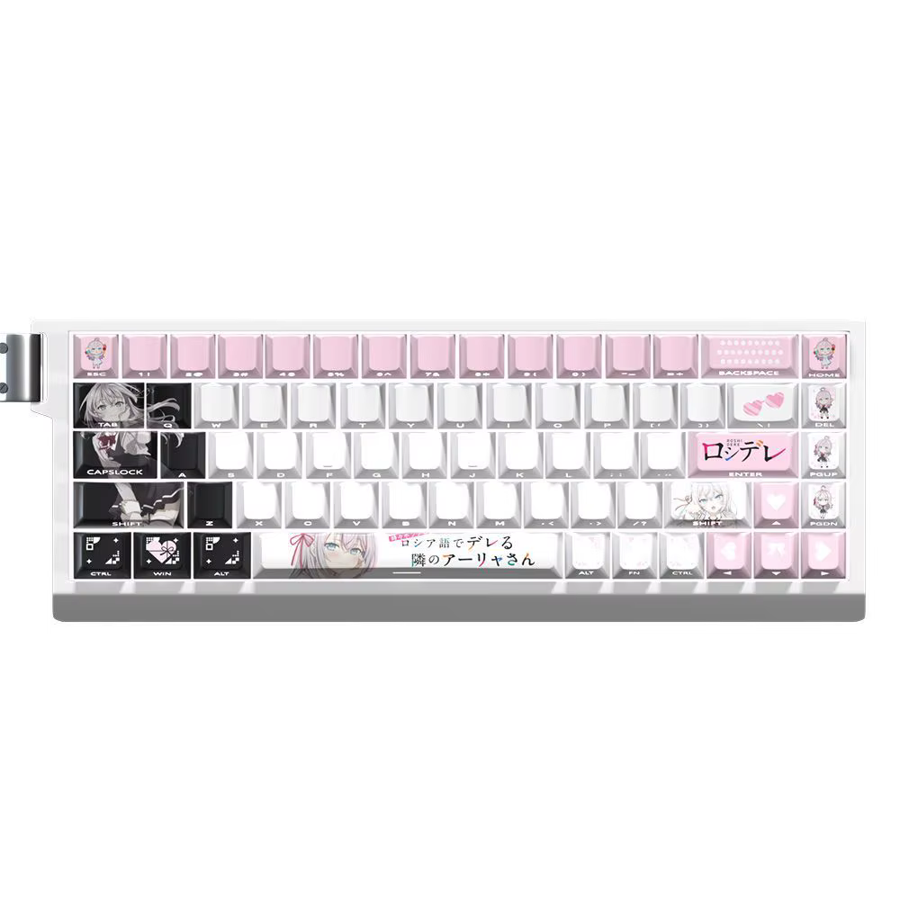 Anime Keycap PBT Cherry 74 touches côté gravé translucide clavier porte-clés Compatible avec 60 65 68