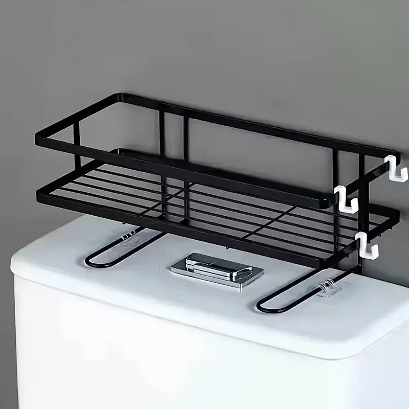 Étagère de rangement au-dessus des toilettes - Organiseur de salle de bain à 3 niveaux