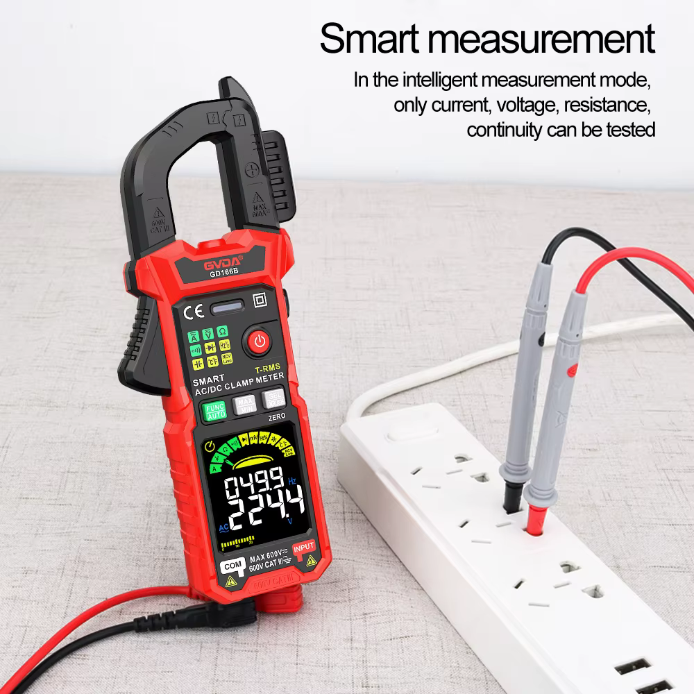 GVDA pince multimètre numérique professionnel True RMS gamme automatique NCV DC testeur de tension ca voltmètre multitesteur intelligent