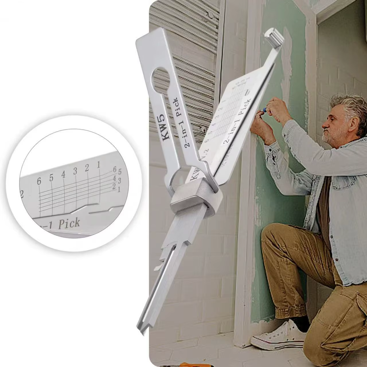 Pour serrurier professionnel Lishi 2 en 1 outil SC4 SC1 SS001 Pro SS002 Pro SS002R R52 KW1 KW5 outils pour porte de maison clé civile