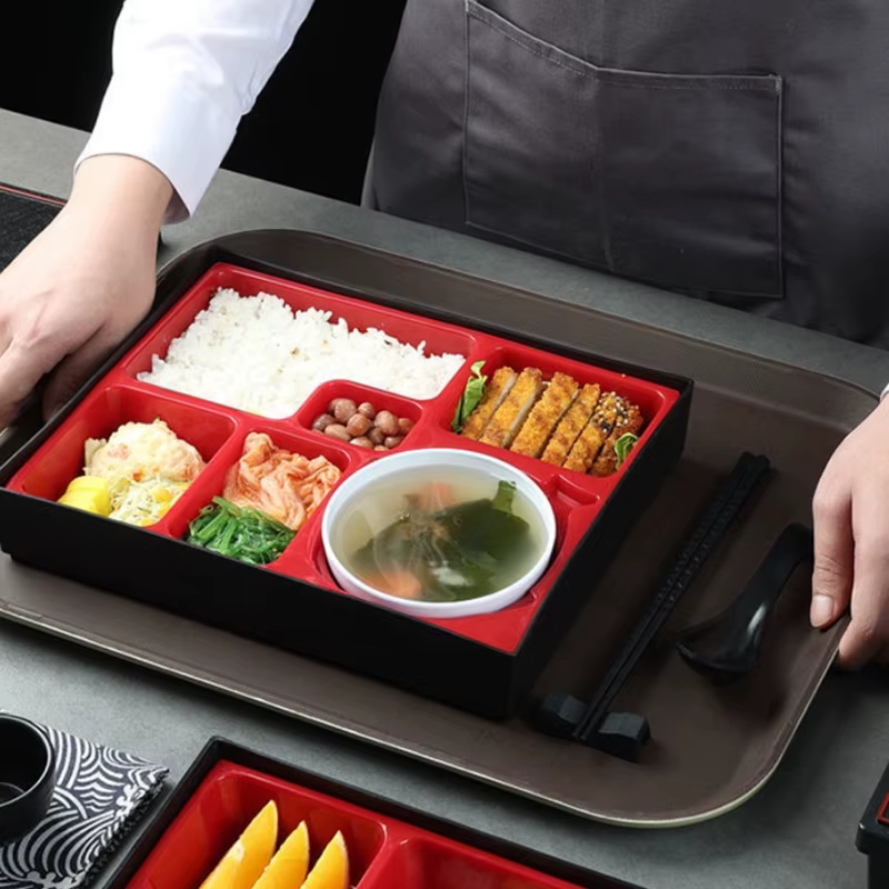 Boîte de rangement des aliments, plateau de rangement divisé pour dîner, compartiment, boîte à déjeuner d'affaires, plateau à déjeuner pour travailleurs, récipient alimentaire Portable