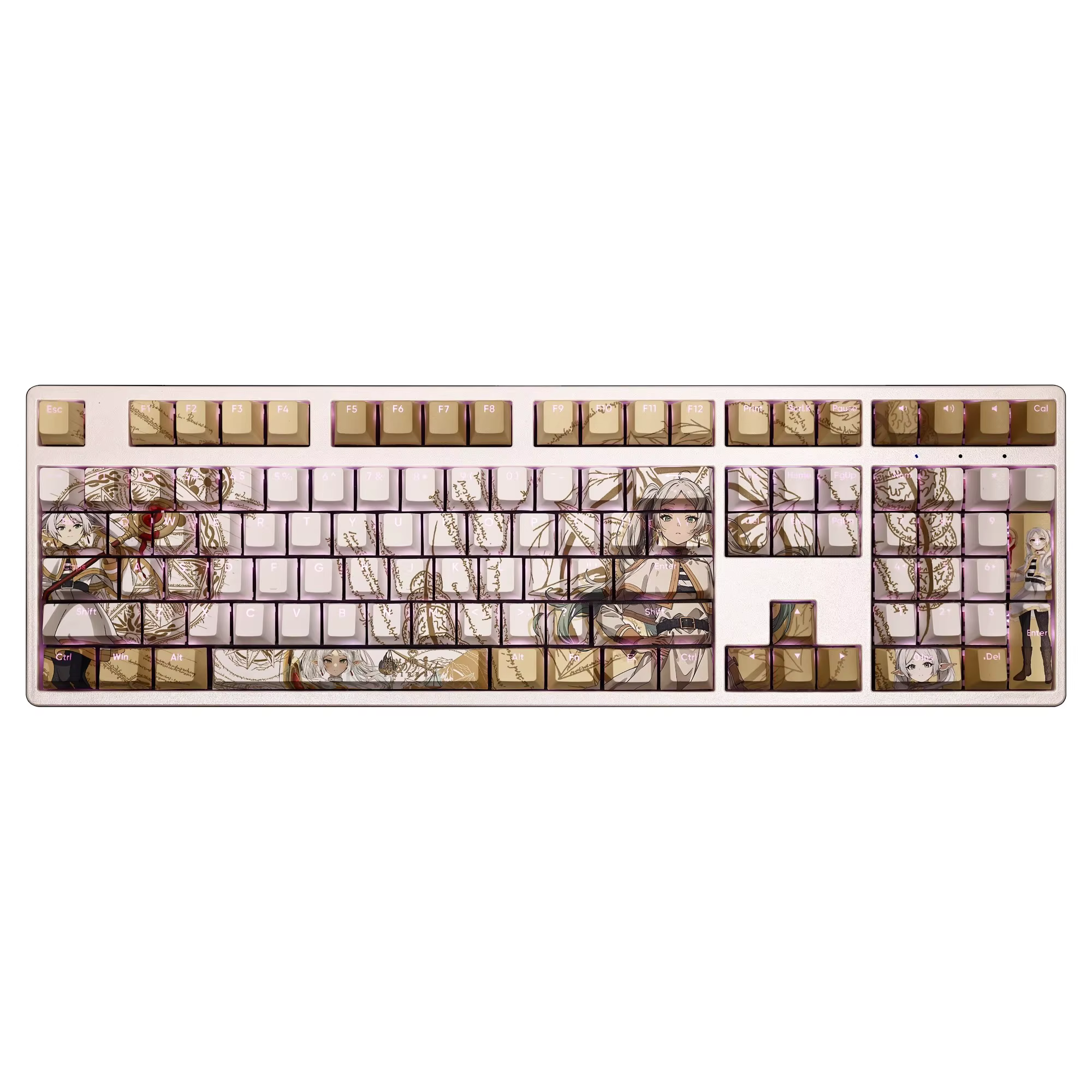 108 touches/ensemble Frieren au-delà de l'extrémité du voyage Keycap PBT rétro-éclairé Keycaps dessin animé