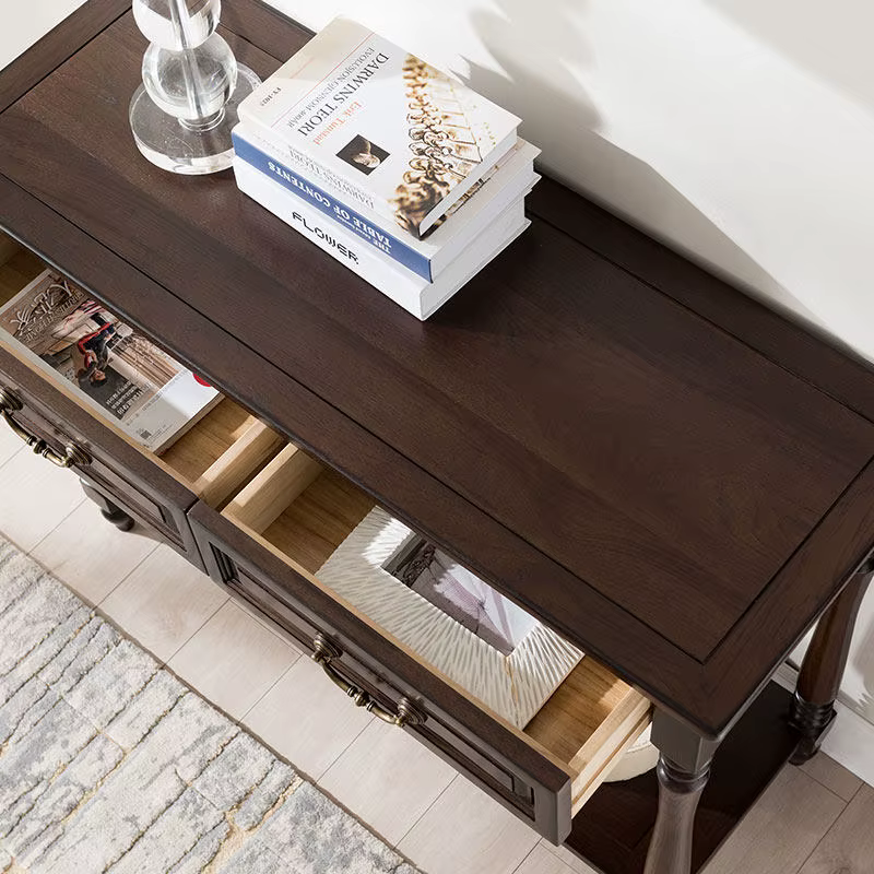 Table Console rectangulaire de rangement avec tiroirs