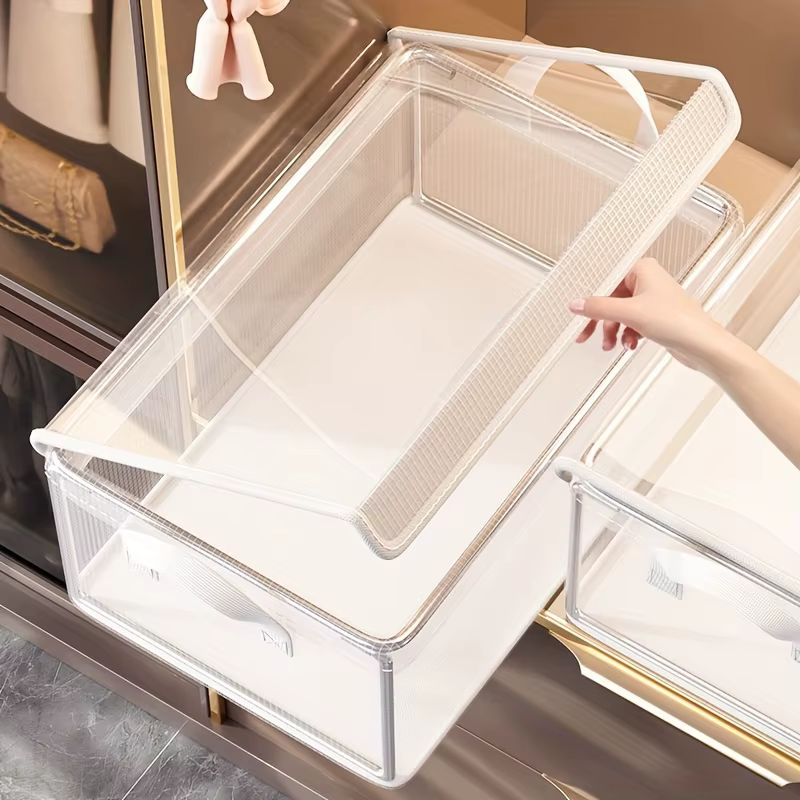 Boîte de rangement en PVC Jumbo avec couvercle - Extra large