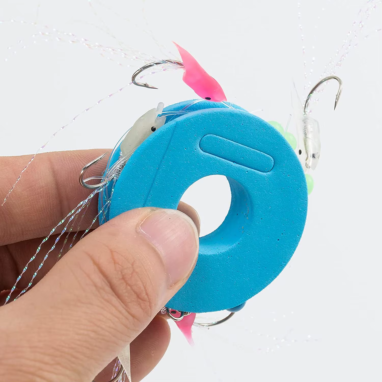 100 bobines de rangement en mousse pour ligne de pêche avec fente pour plomb, accessoires de pêche, couleur aléatoire
