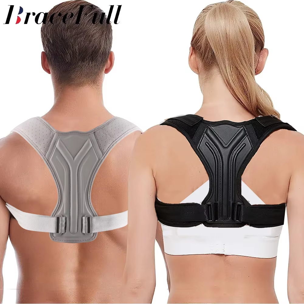 Correcteur de posture unisexe réglable pour le soutien de la clavicule offrant un soulagement de la douleur pour le cou
