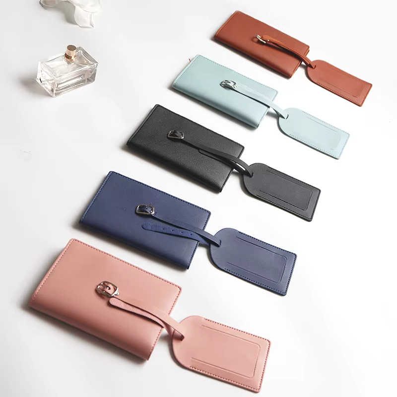 Ensemble de porte-passeport de voyage personnalisé en cuir