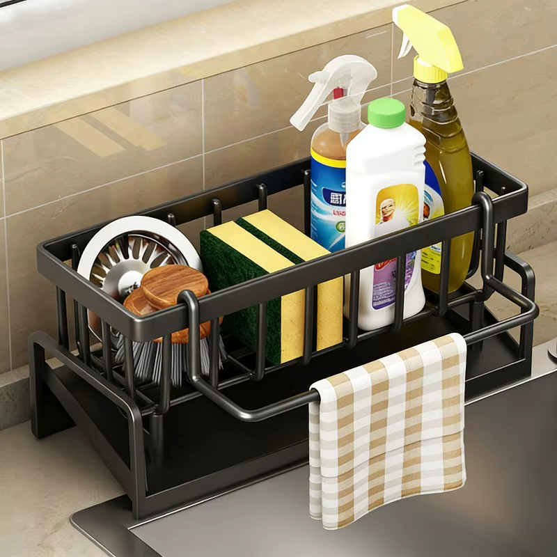 Support de rangement pour outils de nettoyage d'évier