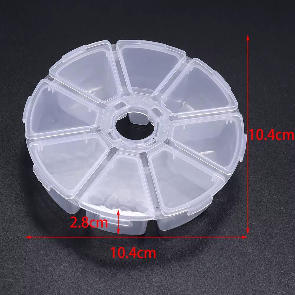 Boîte de rangement ronde transparente en plastique