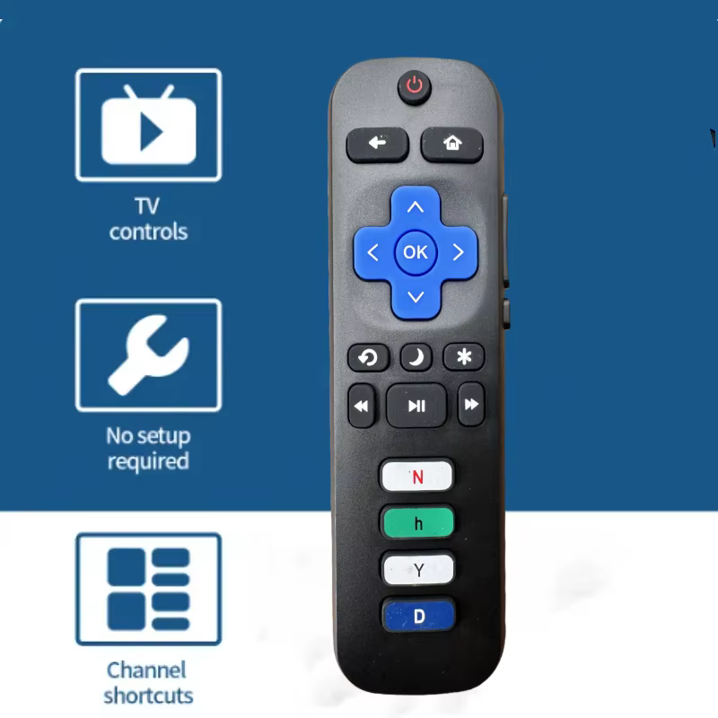 Télécommande de remplacement RC280A uniquement pour TV Roku pour téléviseurs TCL Roku/Hisense Roku/Onn Roku/Philips