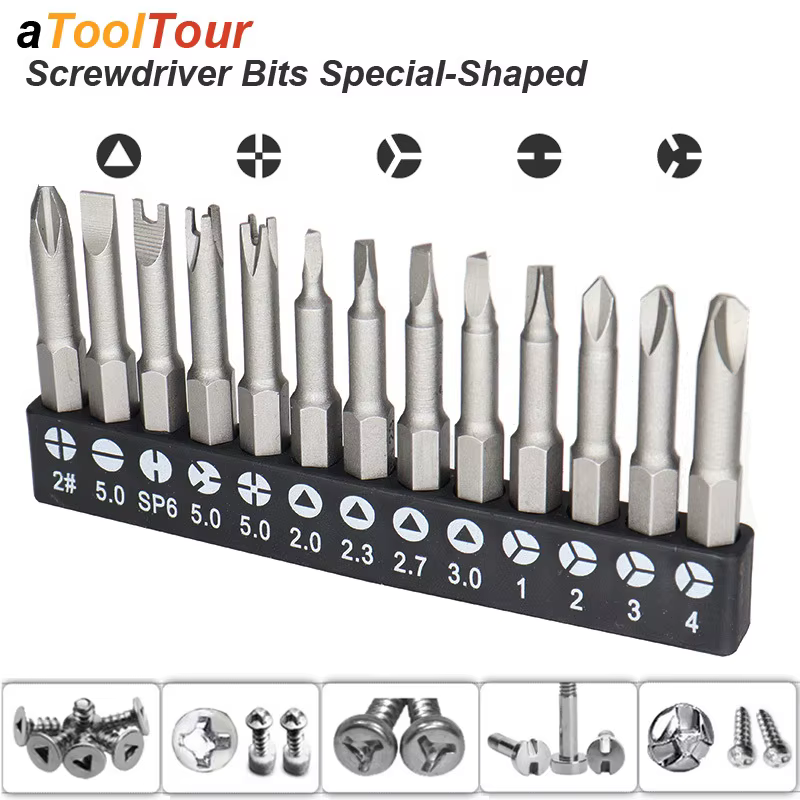 Tournevis triangulaire de précision en forme de Y U