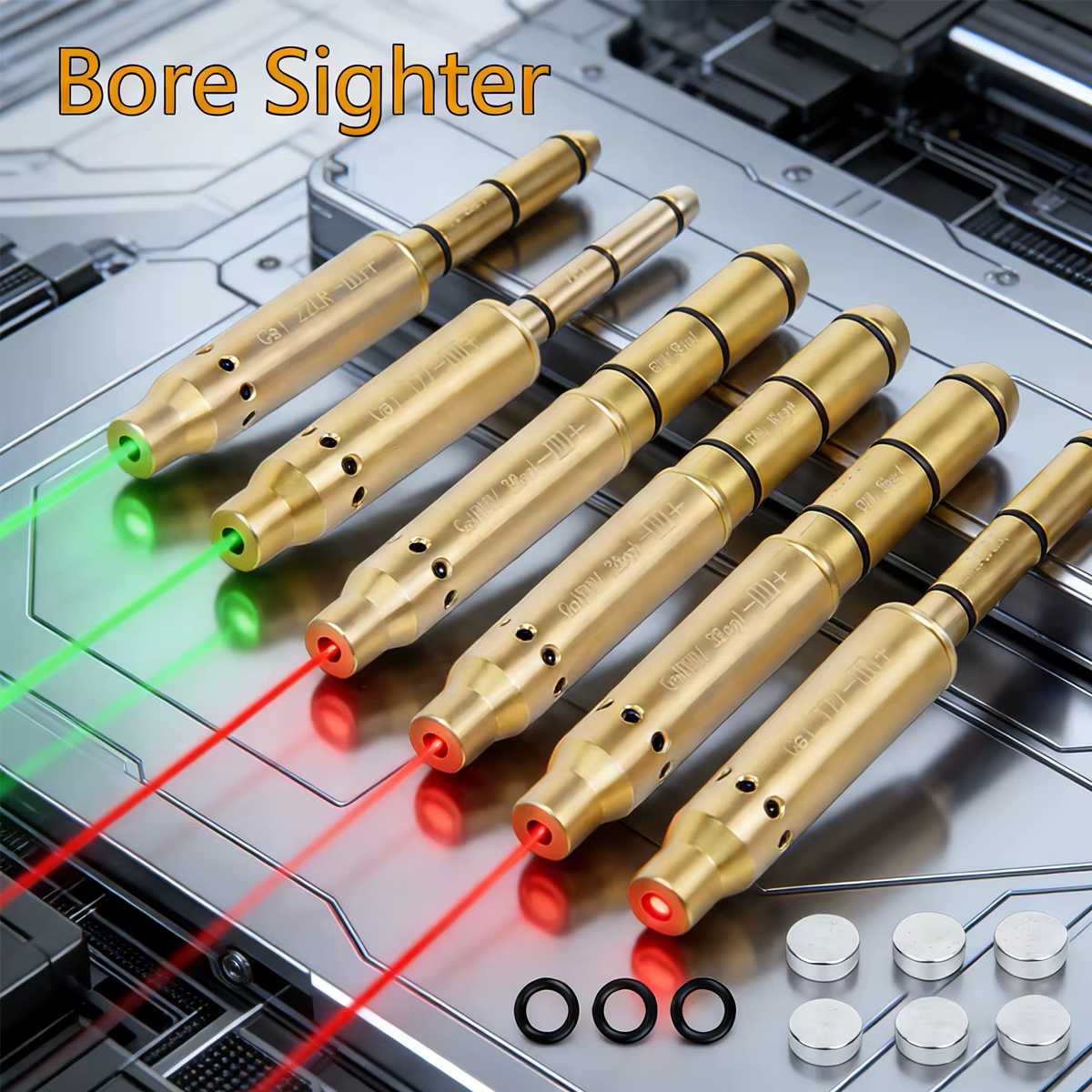 Laser rouge pour alignement de canon .177 .22LR 7.62 9mm 6.5mm 7mm .38spl .223 Cal