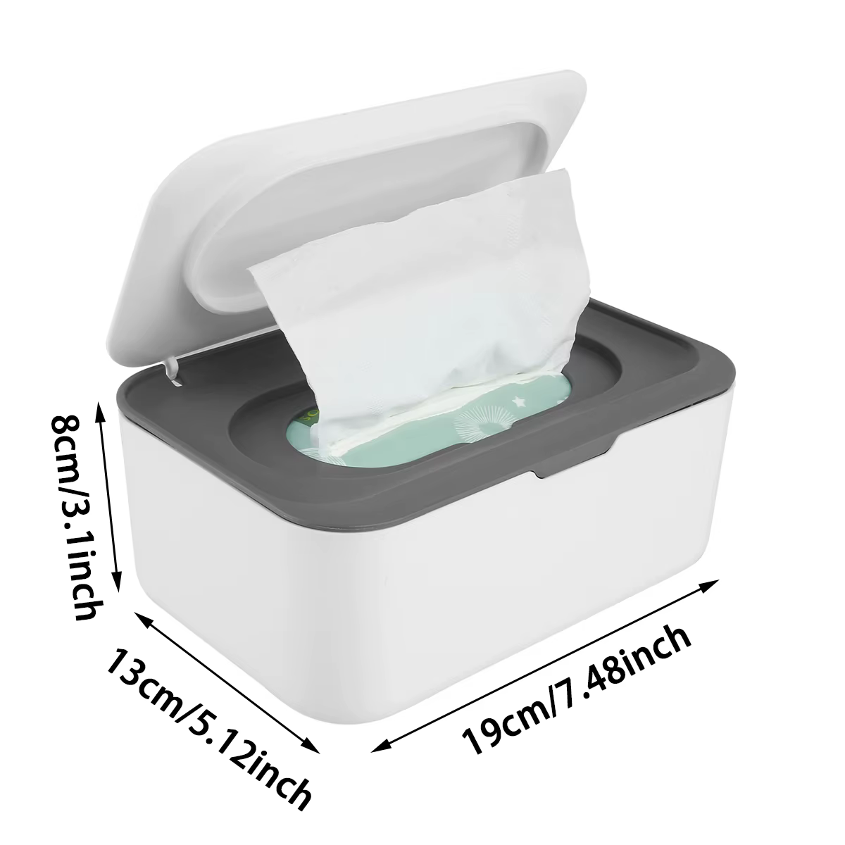 1 Boîte Distributrice de Lingettes Humides Portable avec Couvercle