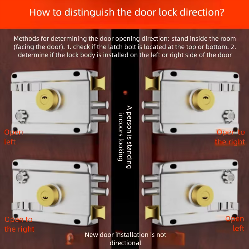 Serrures de porte extérieures en acier inoxydable