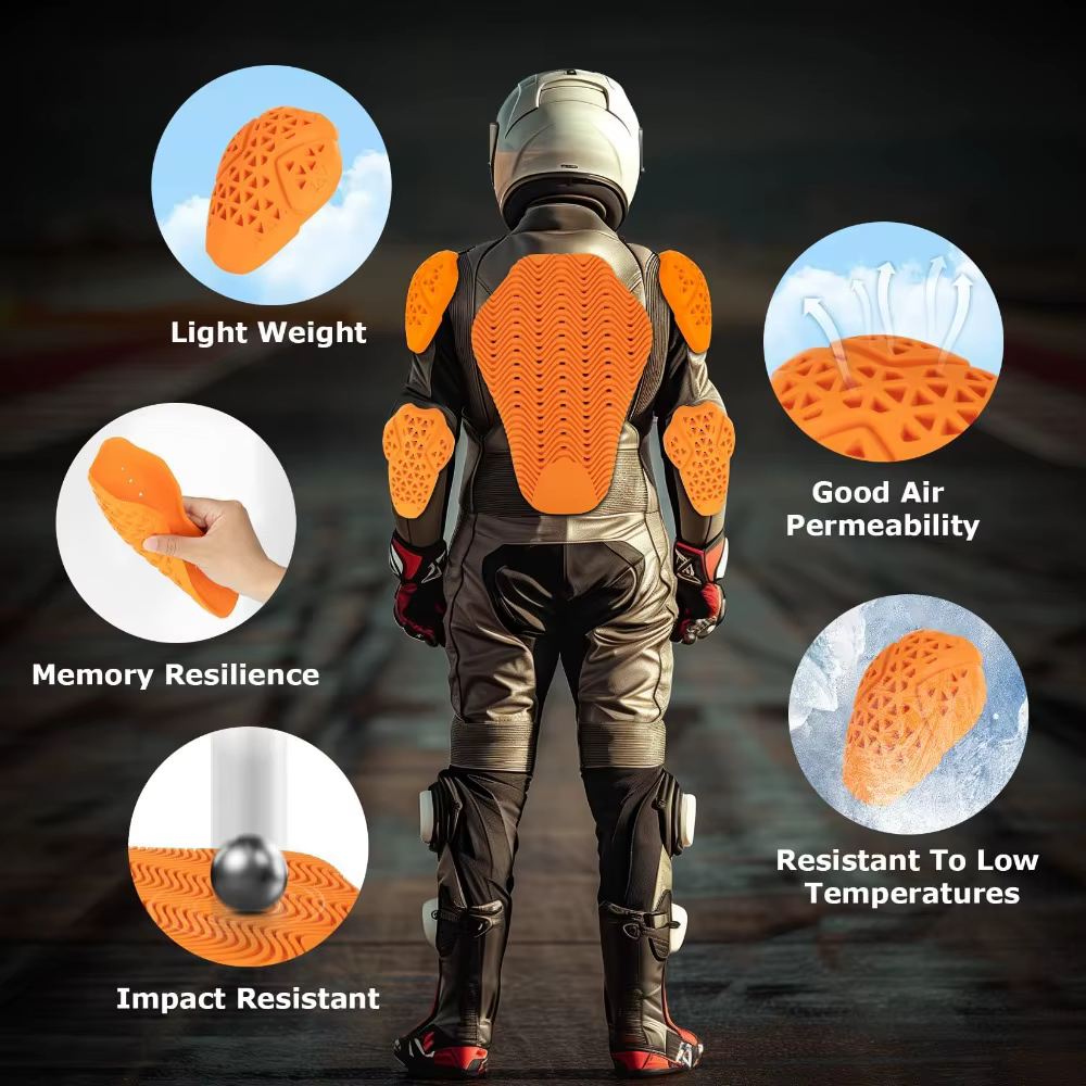 Coussretours dorsal d'armure de moto