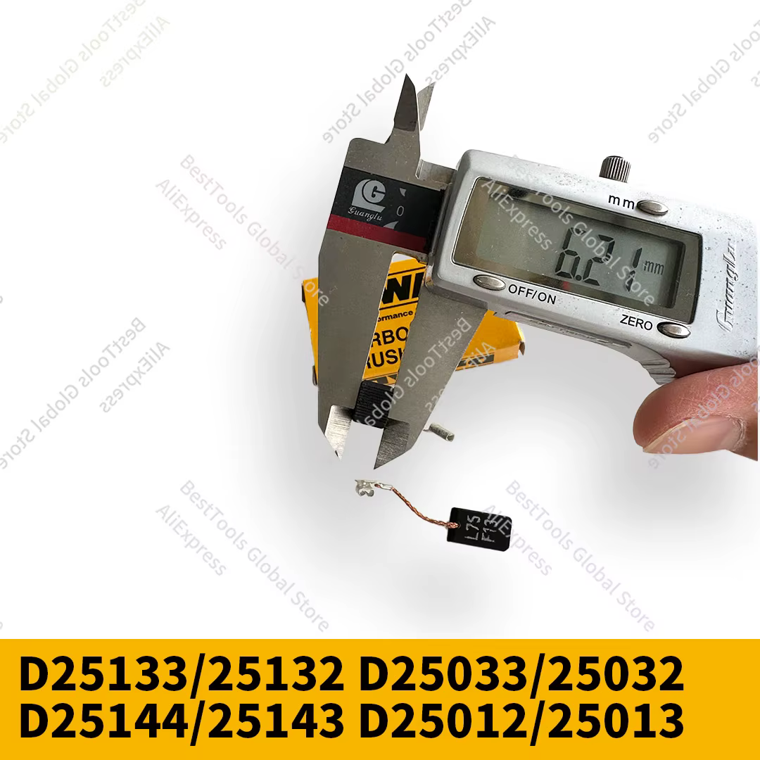 Dewalt – brosse en carbone N418049 pour D25133 D25132 D25033 D25032 D25144 D25143 D25012 D25013 D25260
