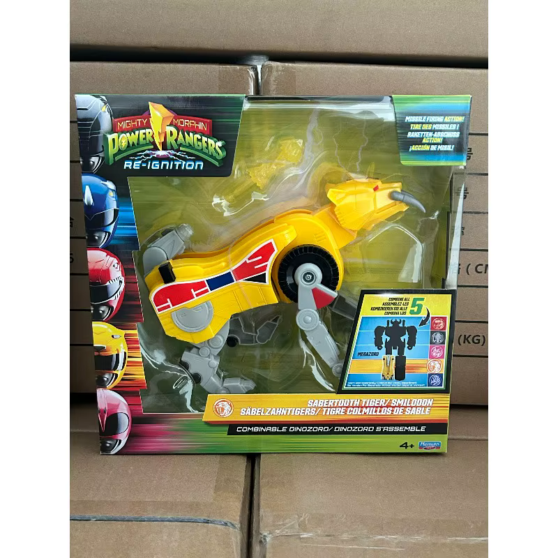Jouets pour enfants Playmates Mighty Morphin Power Rangers Re-Ignition Dinozord Tiger Triceratops Pterodactyl Combinable