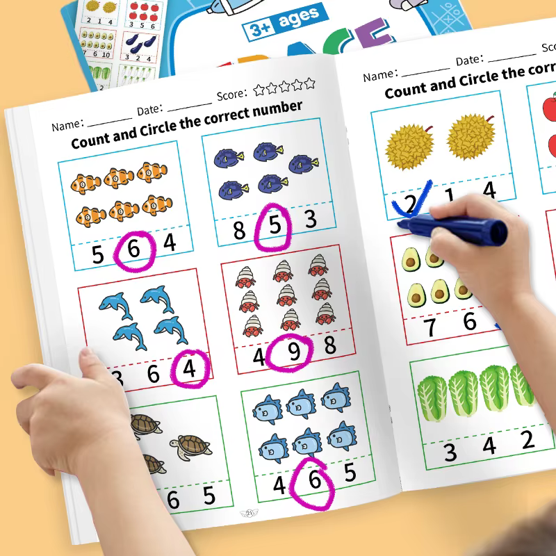 Cahier d'exercices interactif de mathématiques - Comptage