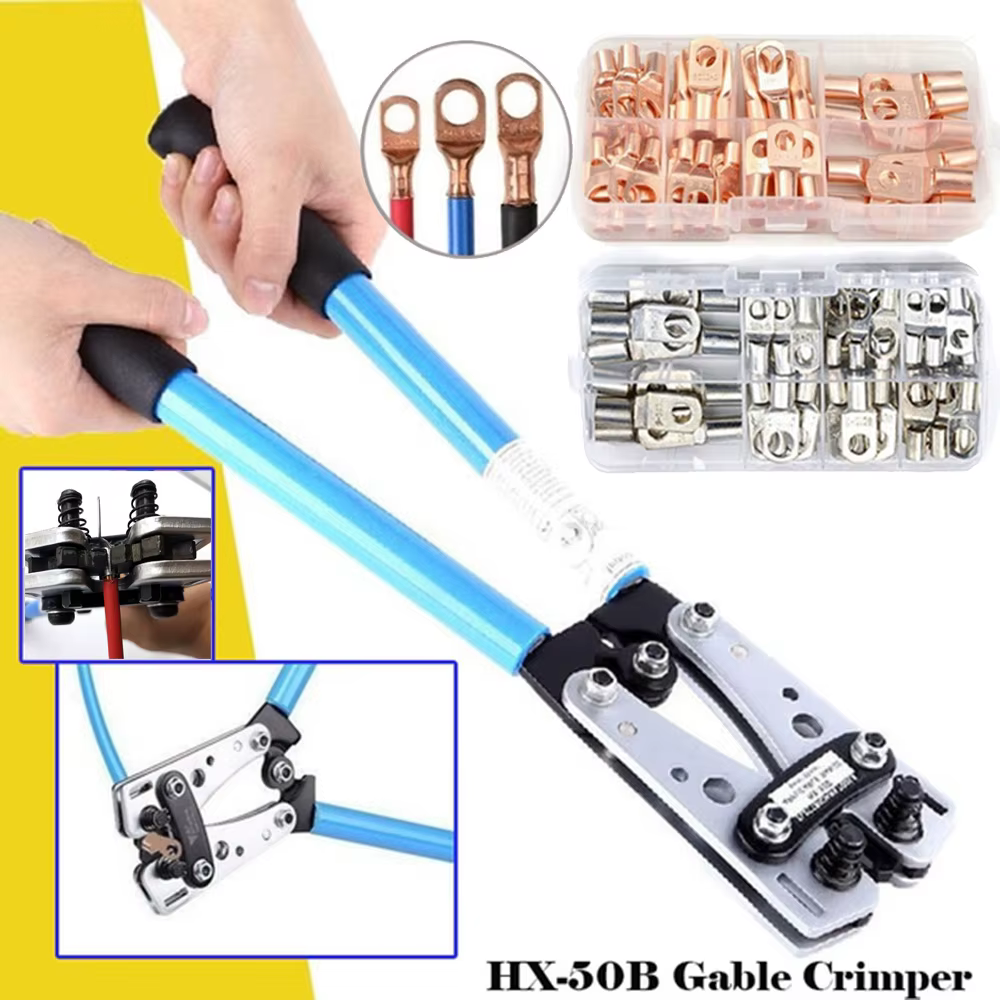 50B 1/60/100 pièces outil de sertissage de câble Portable bornes professionnelles pince à sertir poignée outils de co