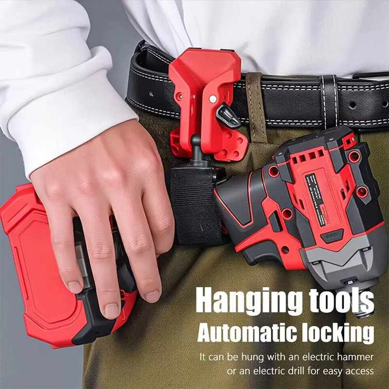 Porte-outil auto-serrant à clip ceinture, à dégagement rapide, haute dureté, à crochet rapide, organisateur d'outils portable