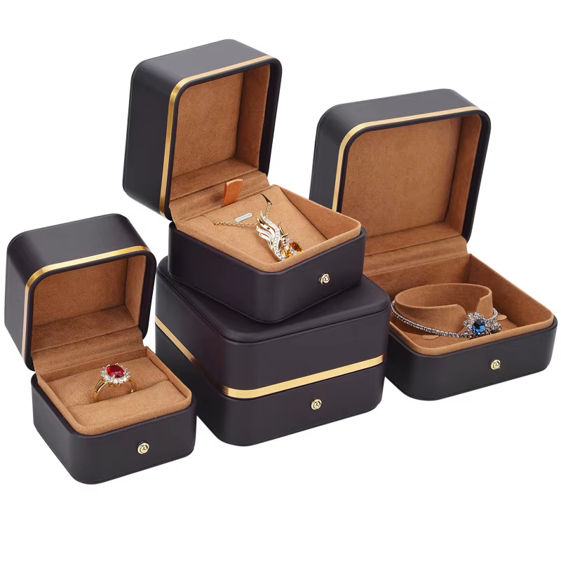 Boîte cadeau en PU pour bague de mariage