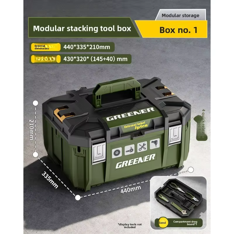Ensemble de boîtes à outils empilables